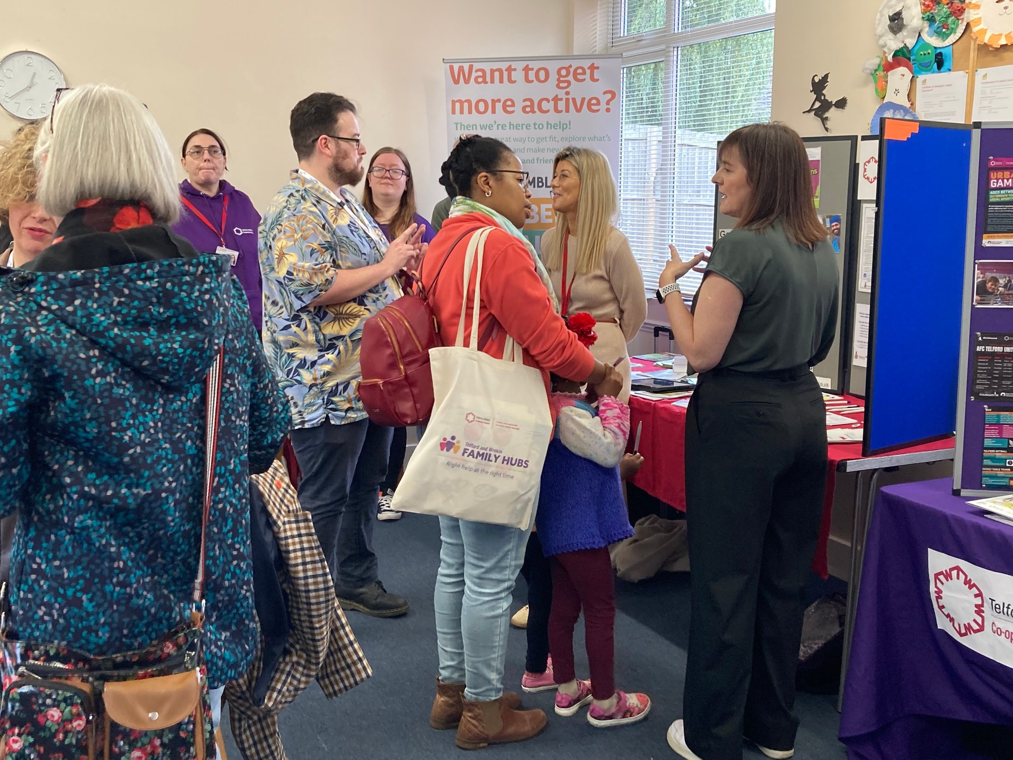 Residents getting information from local organisations