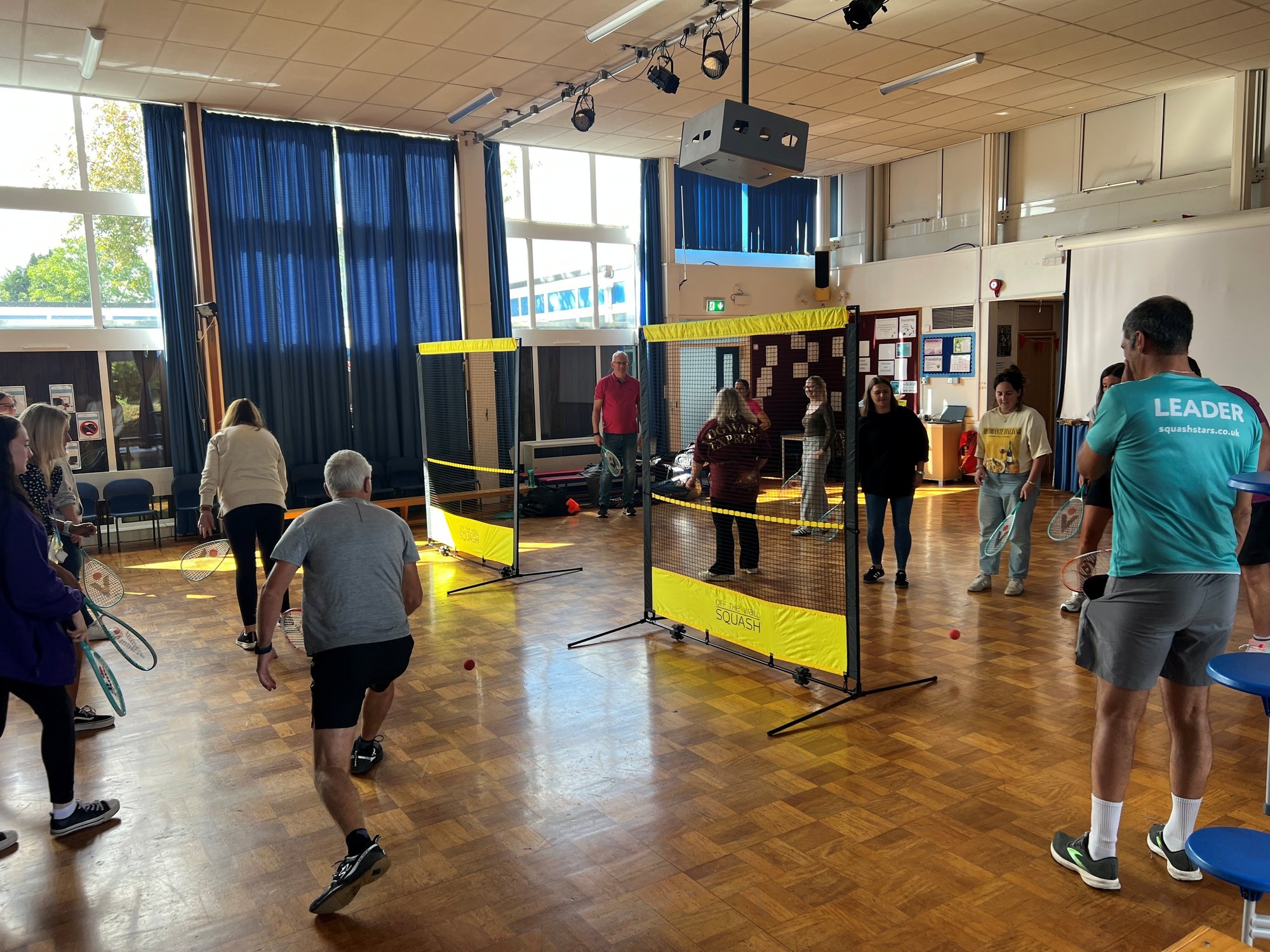 Shropshire Squash training teaching staff at Donnington Wood Junior School