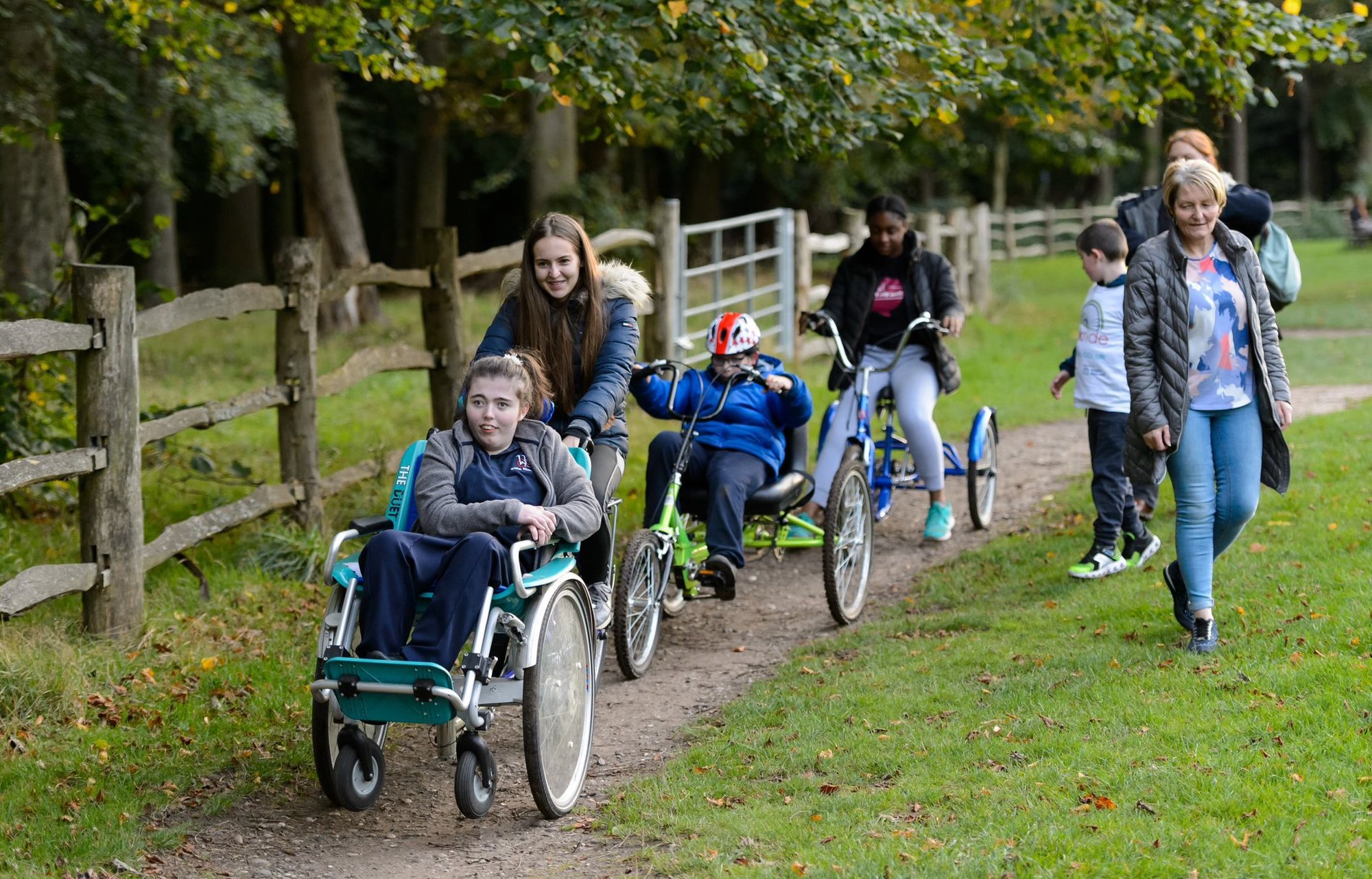 Carers supporting Disabled people to be active and enjoy time outside in nature.